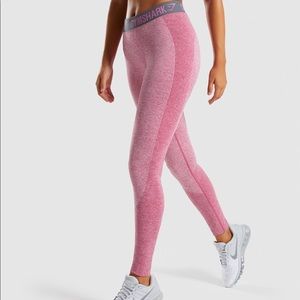 Gymshark Dusty Pink Marl/Charcoal Flex leggings